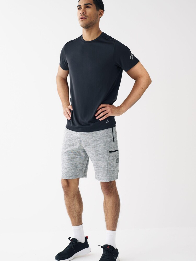 Grey Fleece Cargo Shorts - Image 4 of 10