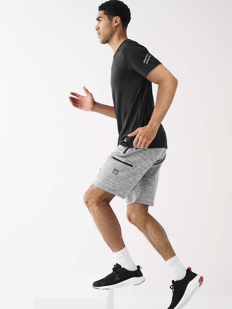 Grey Fleece Cargo Shorts - Image 5 of 10