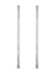 Beaverbrooks Sterling Silver Sparkle Cut Hoop Earrings - Image 2 of 4