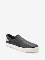 Black/Silver Forever Comfort® Slip-On Star Trainers - Image 3 of 5
