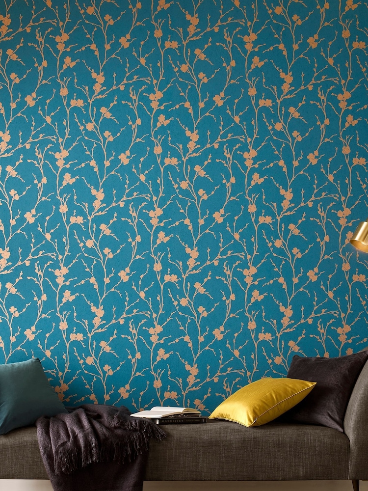 Graham & Brown Green Meiying 10M Wallpaper - Image 1 of 3