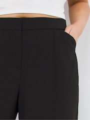JD Williams Black Short Length Magisculpt Wide Leg Trousers - Image 4 of 4