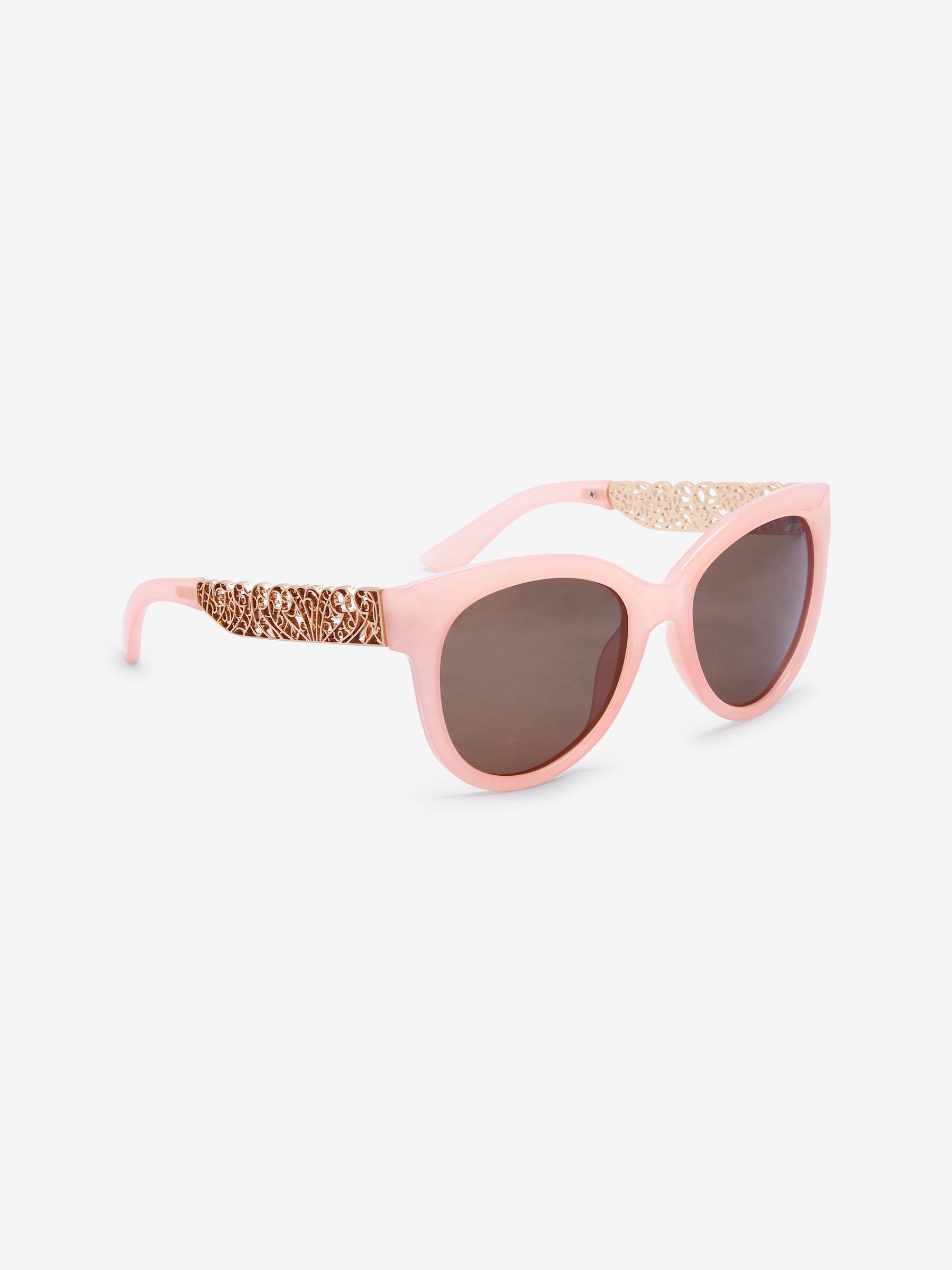 Buy Mink Pink Filligre Arm Detail Sunglasses from Next Luxembourg