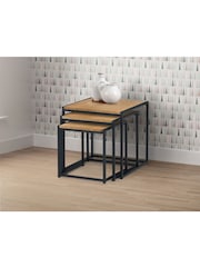 Julian Bowen Brown Tribeca Nest Of 3 Tables - Image 1 of 3