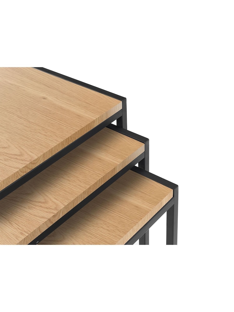 Julian Bowen Brown Tribeca Nest Of 3 Tables - Image 3 of 3