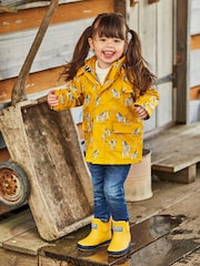 JoJo Maman Bébé Mustard Yellow Cosy Lined Ankle Wellies - Image 1 of 5