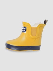 JoJo Maman Bébé Mustard Yellow Cosy Lined Ankle Wellies - Image 5 of 5