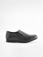 Black Wide Fit (G) School Leather Loafers - Image 2 of 6