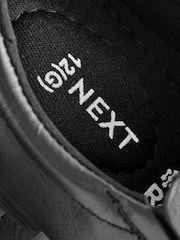Black Wide Fit (G) School Leather Loafers - Image 6 of 6
