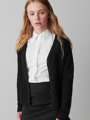 Clarks Black Girls School Cable Cardigan - Image 3 of 10