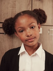 Clarks Black Girls School Cable Cardigan - Image 6 of 10