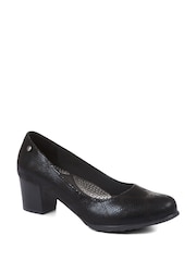 Pavers Black Pavers Block Heeled Black Court Shoes - Image 2 of 5