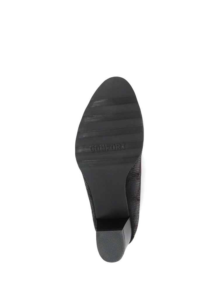 Pavers Black Pavers Block Heeled Black Court Shoes - Image 5 of 5