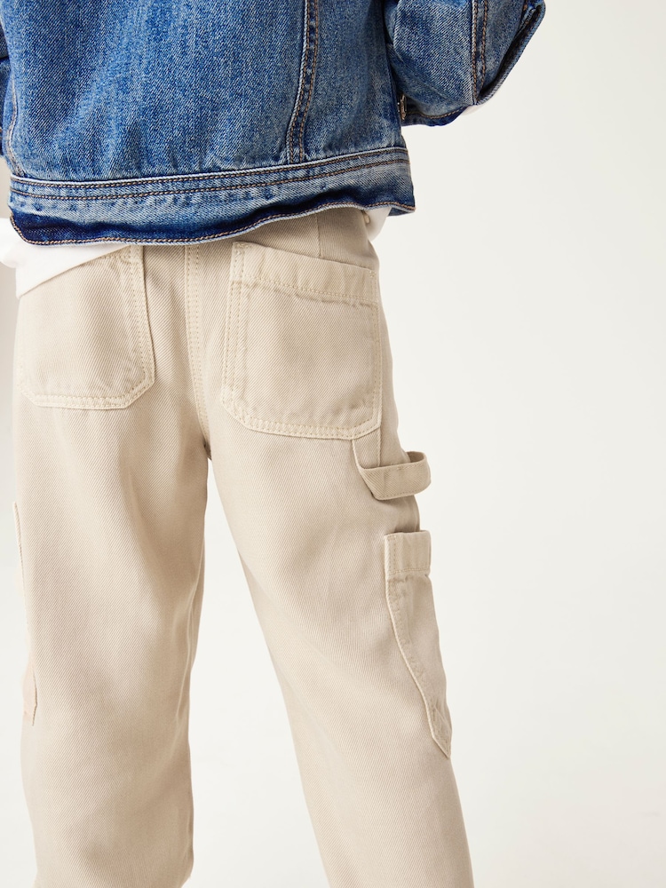 Neutral TENCEL™ Cargo Trousers (3-16yrs) - Image 4 of 6