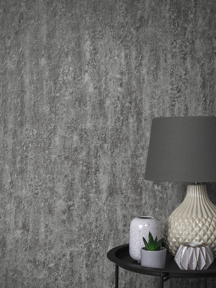 Graham & Brown Grey Orbit Deep Silver 10M Wallpaper - Image 1 of 3