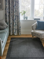 Charcoal Grey Florence Border Rug - Image 1 of 6
