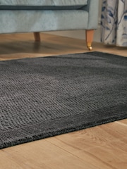 Charcoal Grey Florence Border Rug - Image 2 of 6