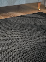 Charcoal Grey Florence Border Rug - Image 3 of 6