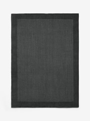 Charcoal Grey Florence Border Rug - Image 6 of 6