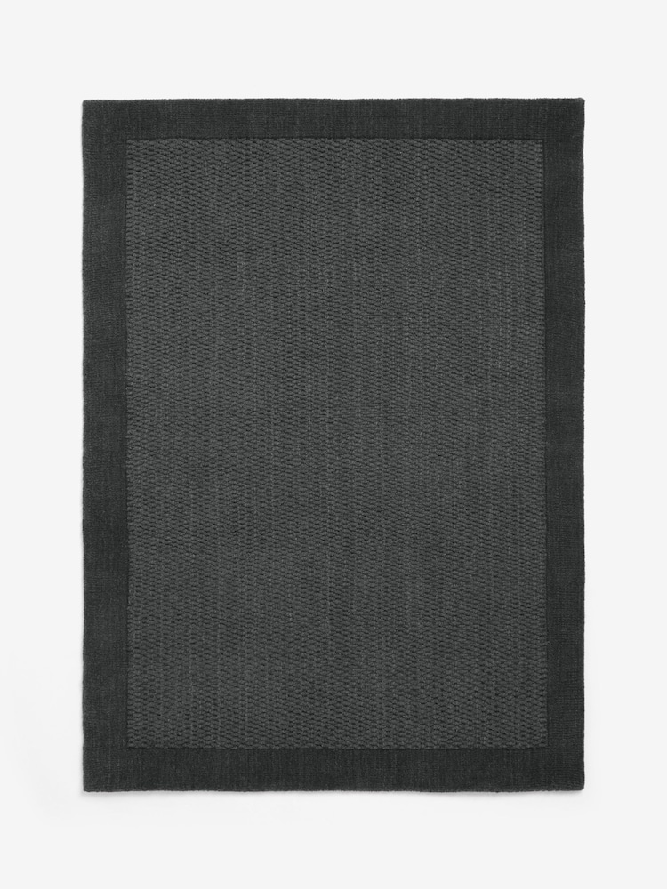 Charcoal Grey Florence Border Rug - Image 6 of 6