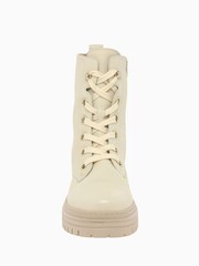 Gabor Cream Genoa Panna Leather Combat Boots - Image 4 of 5