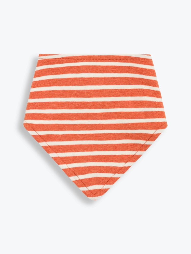 JoJo Maman Bébé Ecru 3-Pack Fox Dribble Bibs - Image 2 of 4