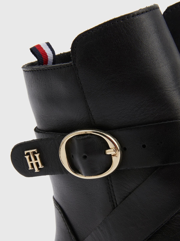 Tommy Hilfiger Black Belt Boots - Image 5 of 5