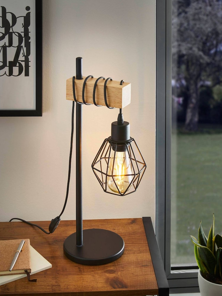 Eglo Black Townshend 5 1 Light Caged Table Lamp - Image 1 of 4