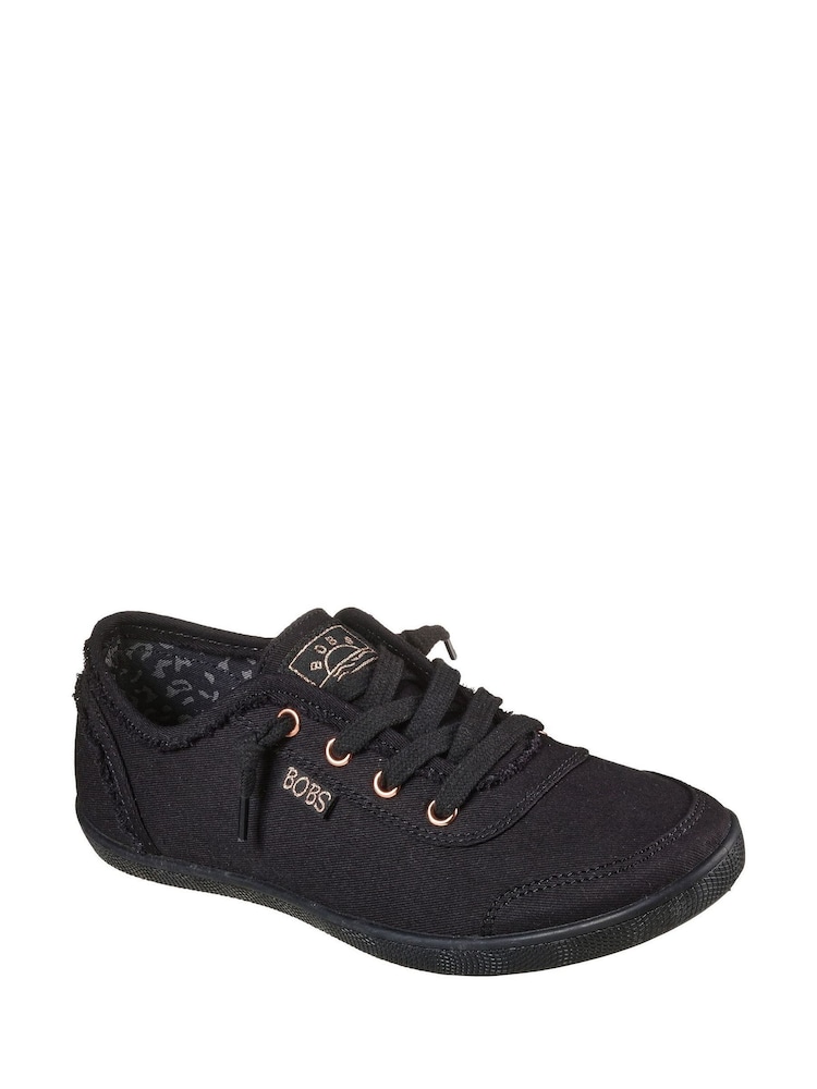 Czarny - Skechers Womens Bobs B Cute Trainers - Image 3 of 4