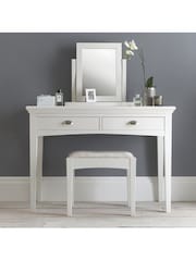 Bentley Designs White Hampstead Stool - Image 1 of 3