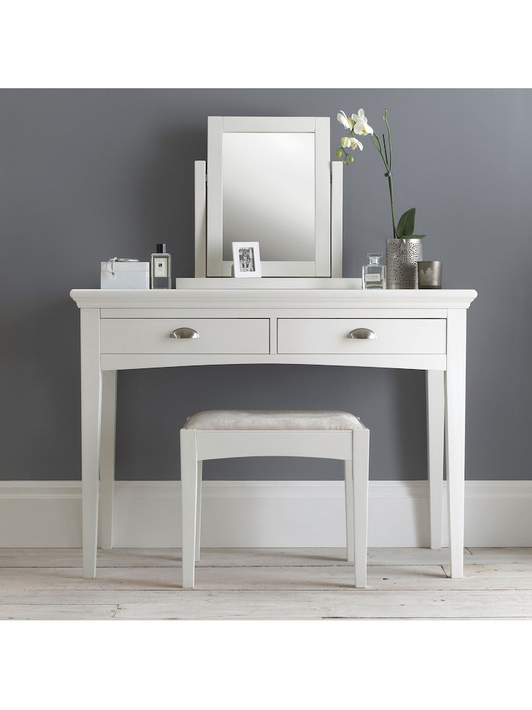Bentley Designs White Hampstead Stool - Image 1 of 3