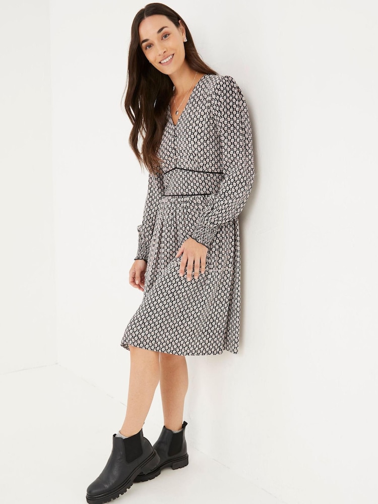 FatFace Kielder Artisan Geo Black Dress - Image 2 of 5 FatFace Kielder Artisan Geo Black Dress - Image 2 of 5