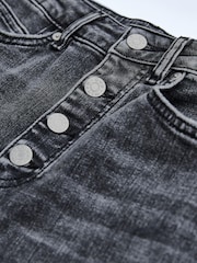 Own. Washed Grey Button Front Wide Ankle Leg Jeans - Image 5 of 7