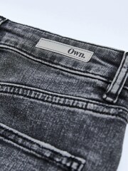 Own. Washed Grey Button Front Wide Ankle Leg Jeans - Image 7 of 7