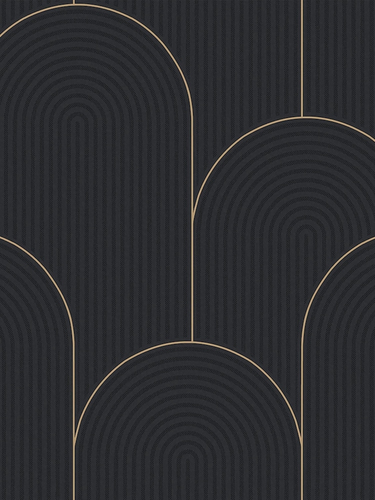 Graham & Brown Black Lancet 10M Wallpaper - Image 2 of 3