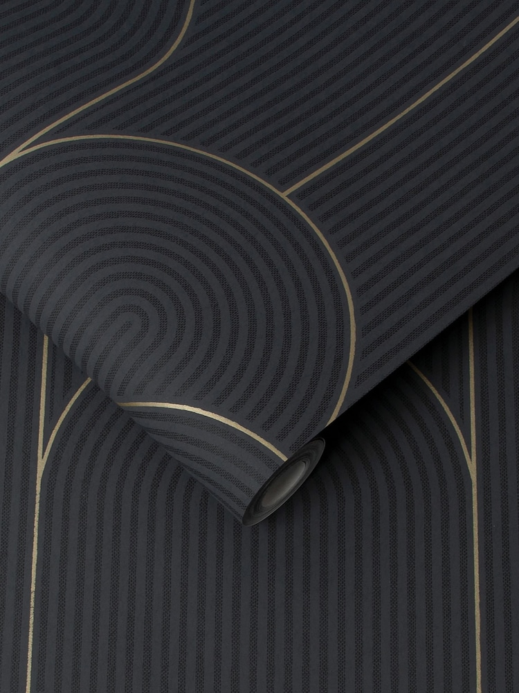 Graham & Brown Black Lancet 10M Wallpaper - Image 3 of 3