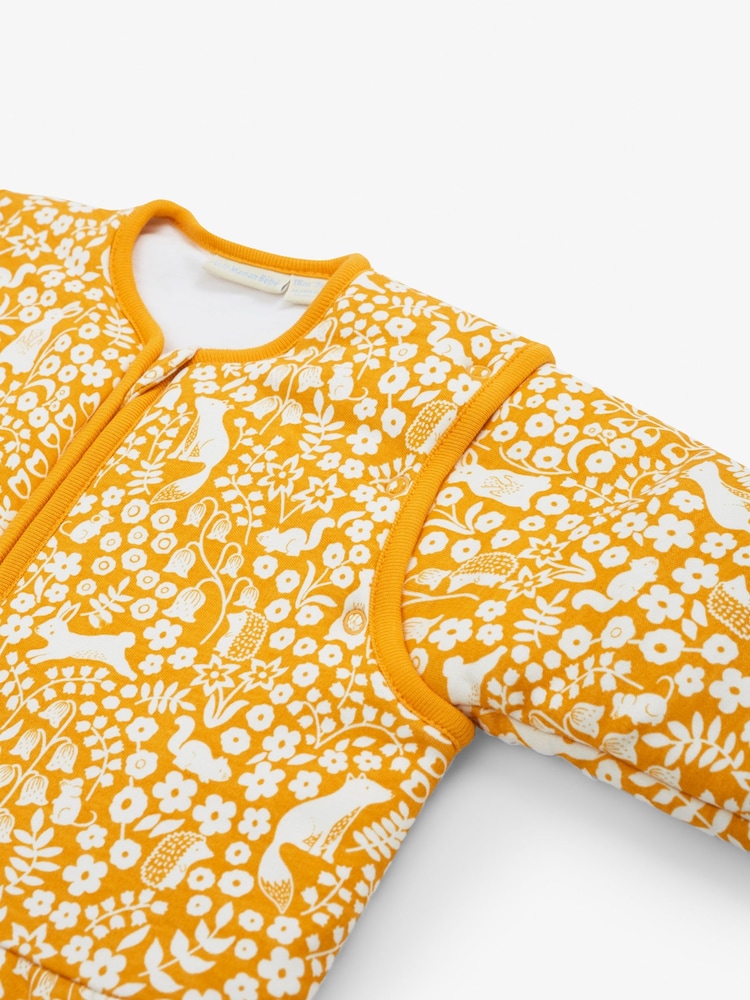JoJo Maman Bébé Mustard Woodland 3.5 Tog Toddler Sleeping Bag - Image 3 of 4