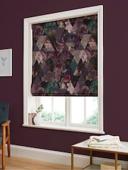 Graham & Brown Amethyst Purple Timepiece Made to Measure Roman 100% Cotton Blind - Image 5 of 6