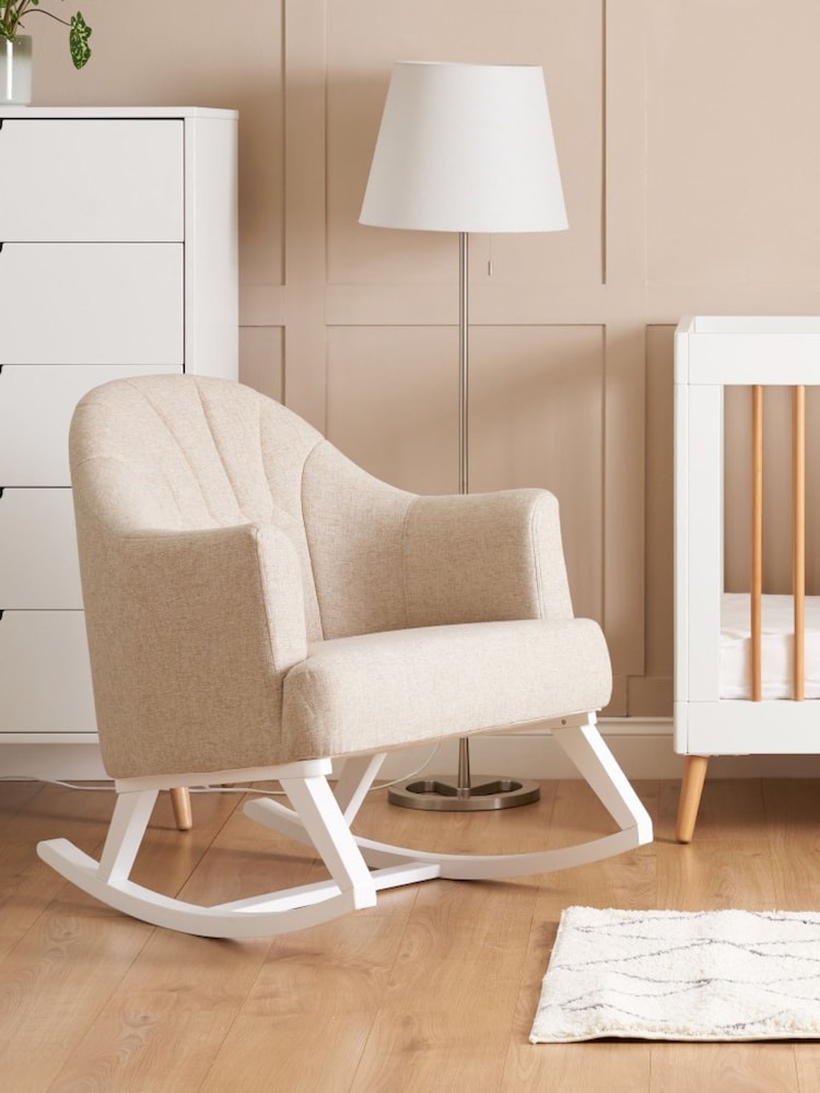 Obaby Oatmeal Round Back Rocking Nursing Chair - Image 1 of 4