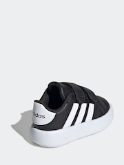 adidas Black/White Kids Grand Court 2.0 Shoes - Image 4 of 8