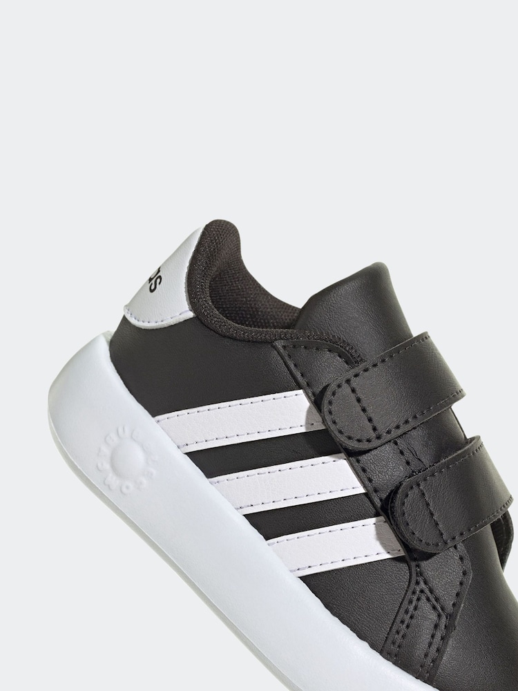 adidas Black/White Kids Grand Court 2.0 Shoes - Image 8 of 8