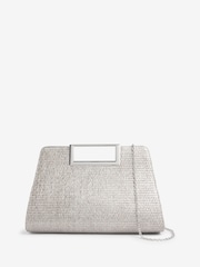 Shimmer Metal Handle Clutch Bag - Image 2 of 6