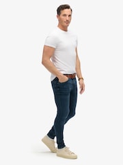 Темно-синий - Хлопковые джинсы скинни Superdry - Изображение 3 из 10