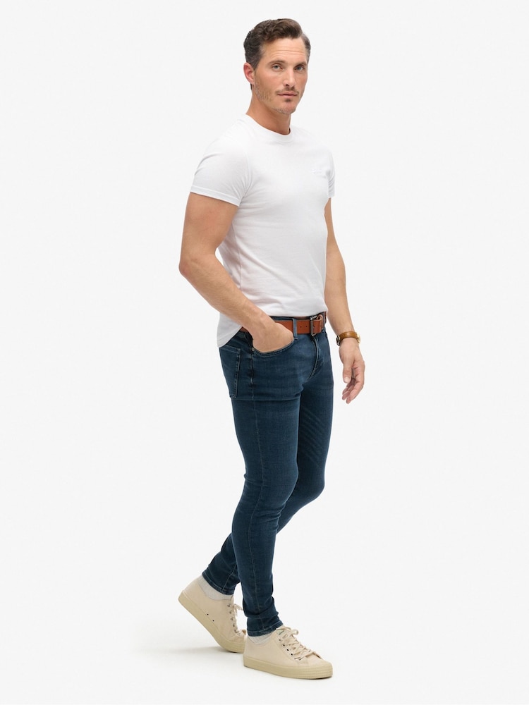 Темно-синій - Superdry Cotton Skinny Jeans - Image 3 of 10
