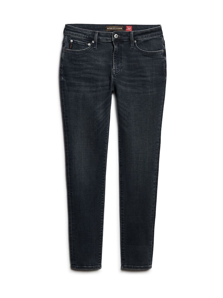 Темно-синій - Superdry Cotton Skinny Jeans - Image 8 of 10