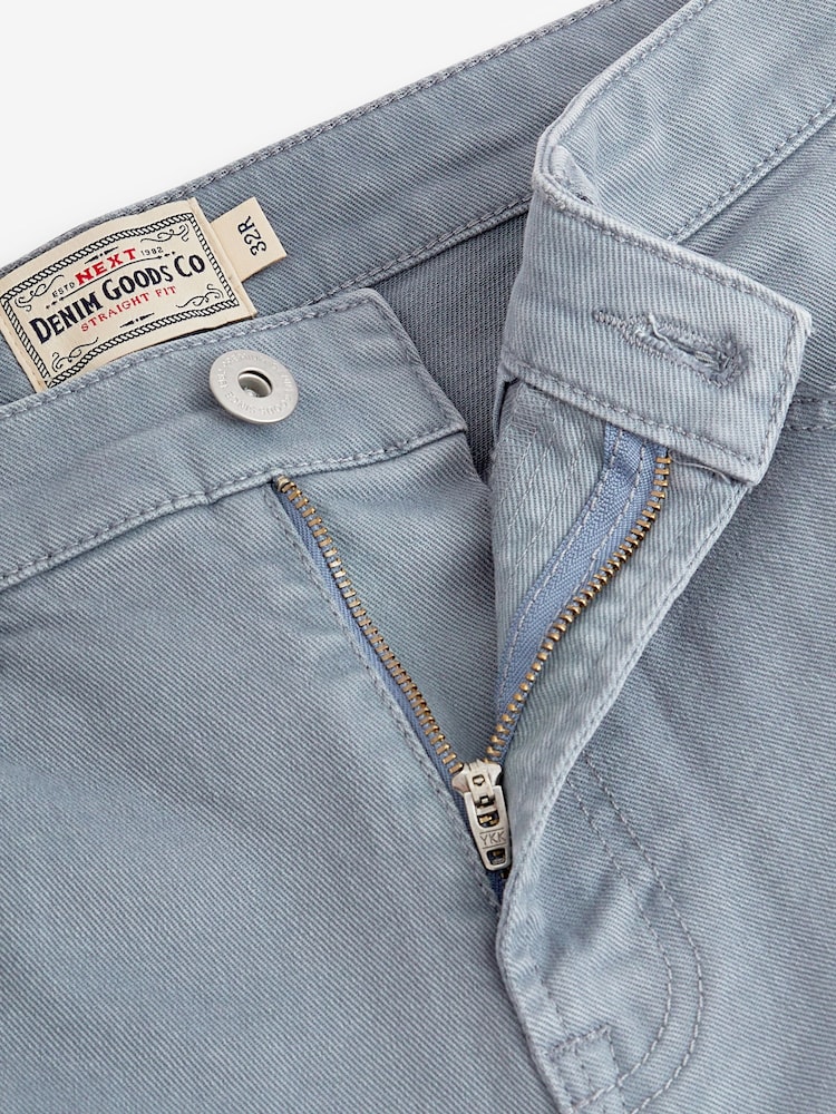 Blue Straight Stretch Denim Shorts - Image 4 of 5