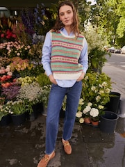 Boden Blue Mid Rise Tapered 100% Cotton Jeans - Image 1 of 6