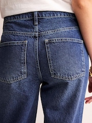 Boden Blue Mid Rise Tapered 100% Cotton Jeans - Image 3 of 6