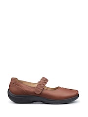 Hotter Brown Wide Fit Shake II Touch Fastening Leather Shoes - Image 1 of 5