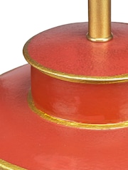 Pacific Red Dachshund Hand Painted Metal Table Lamp - Image 2 of 3